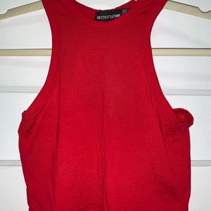 PLT Red Racerback Top